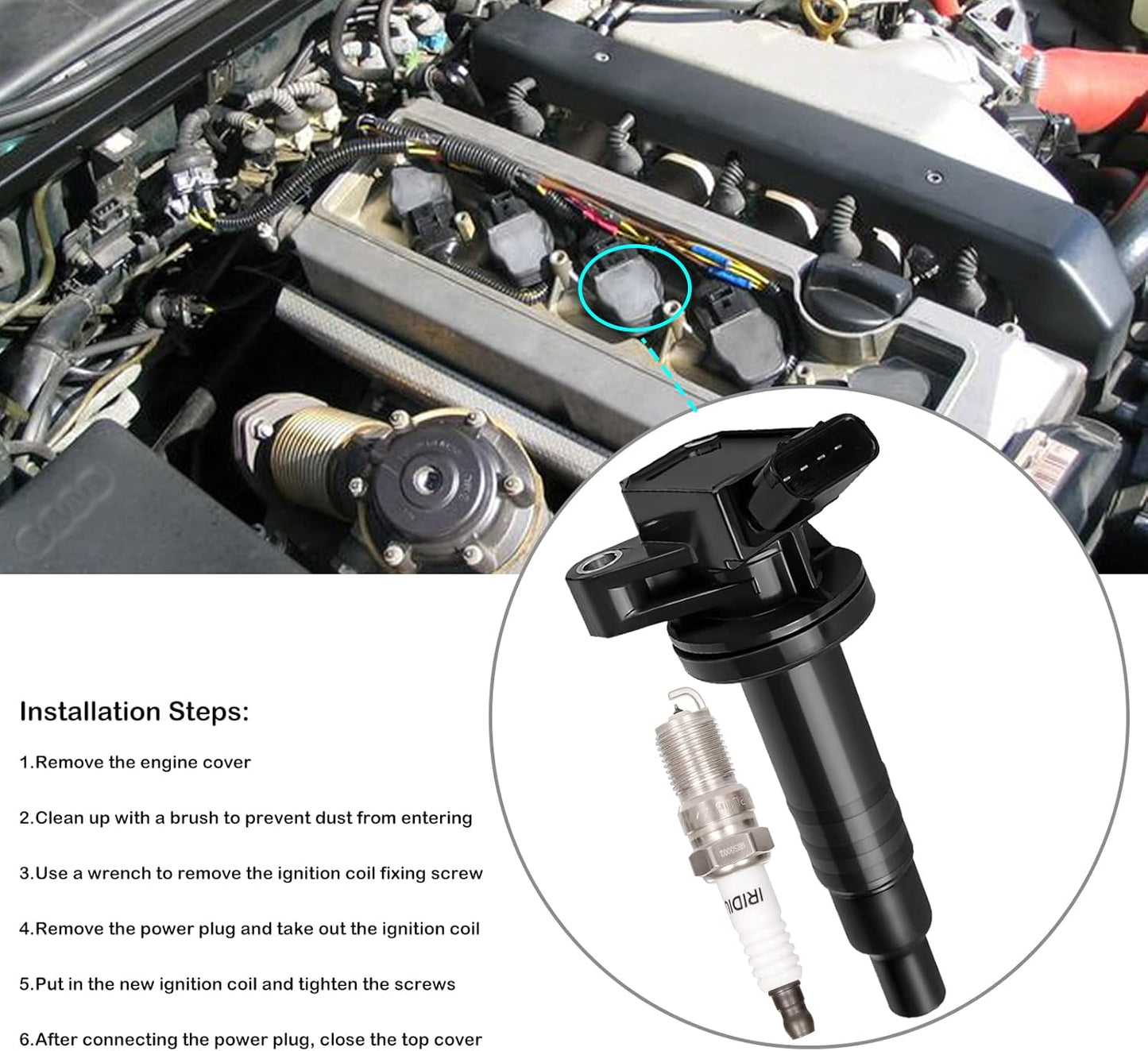 Set of 4 Ignition Coil Pack and Spark Plugs Fits for Toyota Corolla Matrix Pontiac Vibe 2000 2001 2002 2003 2004 2005 2006 2007 2008 1.8 L4 Replaces UF247 7090