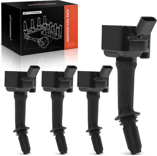 A-Premium Engine Ignition Coil Packs Compatible with Buick Encore 2018 Chevrolet Cruze Malibu 2016-2018 Equinox GMC Terrain 2018 L4 1.4L 1.5L 4-PC Set