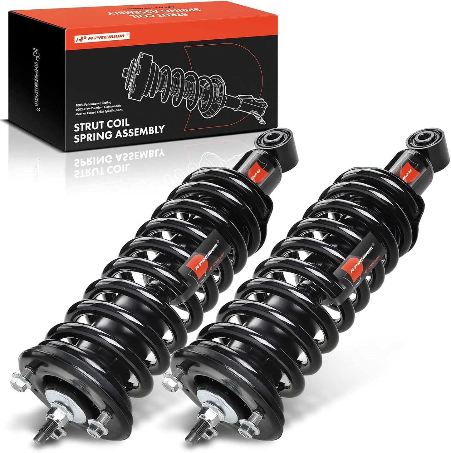 A-Premium Front Complete Strut & Coil Spring Assembly Compatible with Nissan Frontier 2005-2019 & Suzuki Equator 2009-2012, 2.5L, 2-PC Set