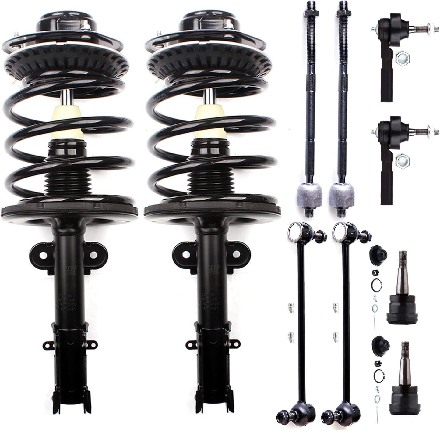 SCITOO Struts Shock suspension kit for 2001-2007 for Chrysler Town & Country 2001-2003 for Chrysler Voyager 2001-2007 for Dodge Caravan for Dodge Grand Caravan Front Complete Struts Assembly 10Pcs