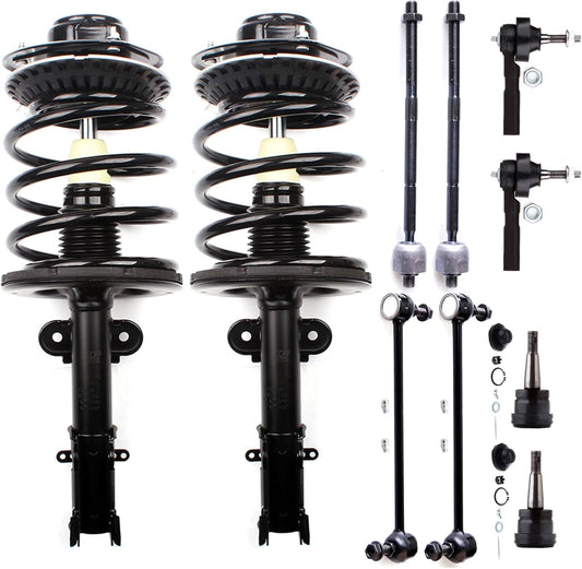 SCITOO Struts Shock suspension kit for 2001-2007 for Chrysler Town & Country 2001-2003 for Chrysler Voyager 2001-2007 for Dodge Caravan for Dodge Grand Caravan Front Complete Struts Assembly 10Pcs