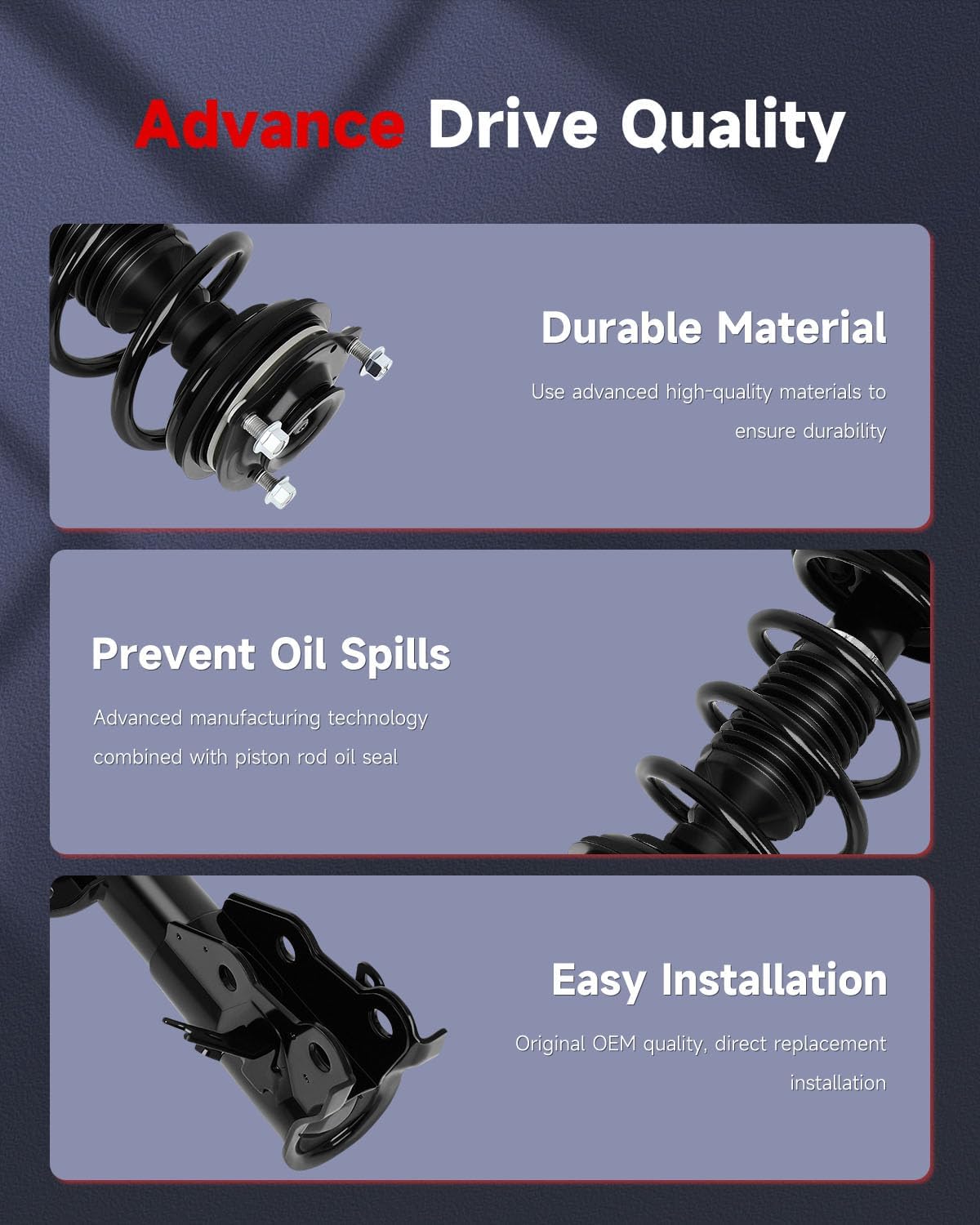 cciyu Front Complete Struts shock and Struts Fits for Honda Civic 2013-2015 (Except Hybrid, Hybrid-L) 272926 272925 Quick Struts Assembly -2PCS