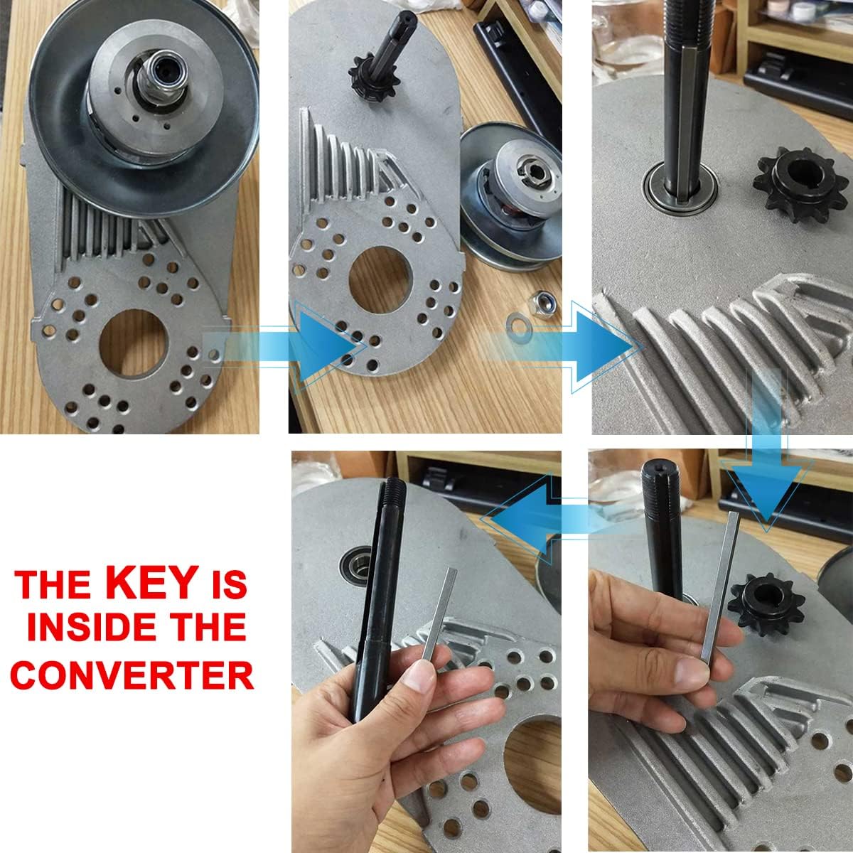 212CC Torque Converter 6.5 HP 3/4" Go Kart Mini Bike Comet Clutch 10T 40/41 and 12T 35 Chain Predator Driver Pulley Replacement Set - 30 Series
