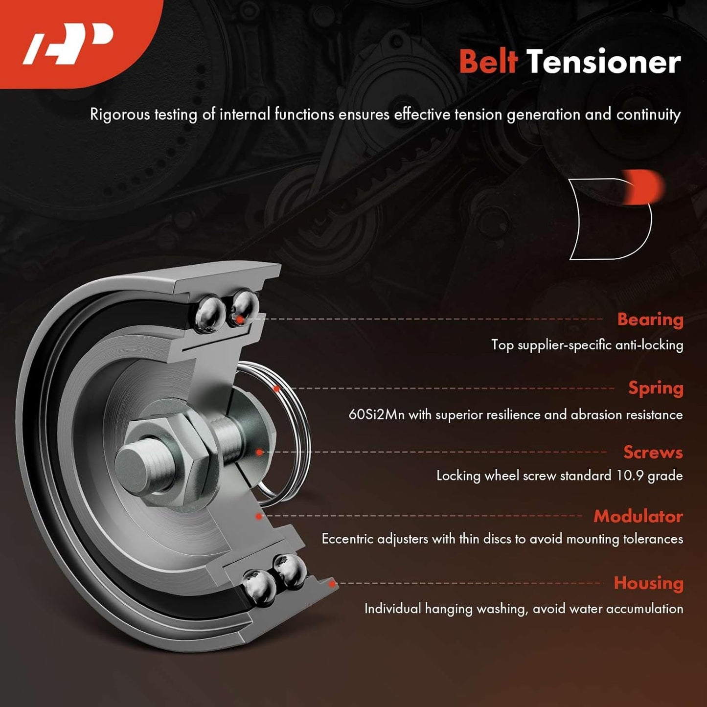 A-Premium Engine Serpentine Belt Drive Kit with Tensioner & Idler Pulley Compatible with Ford Mustang 2005-2010, V6 4.0L