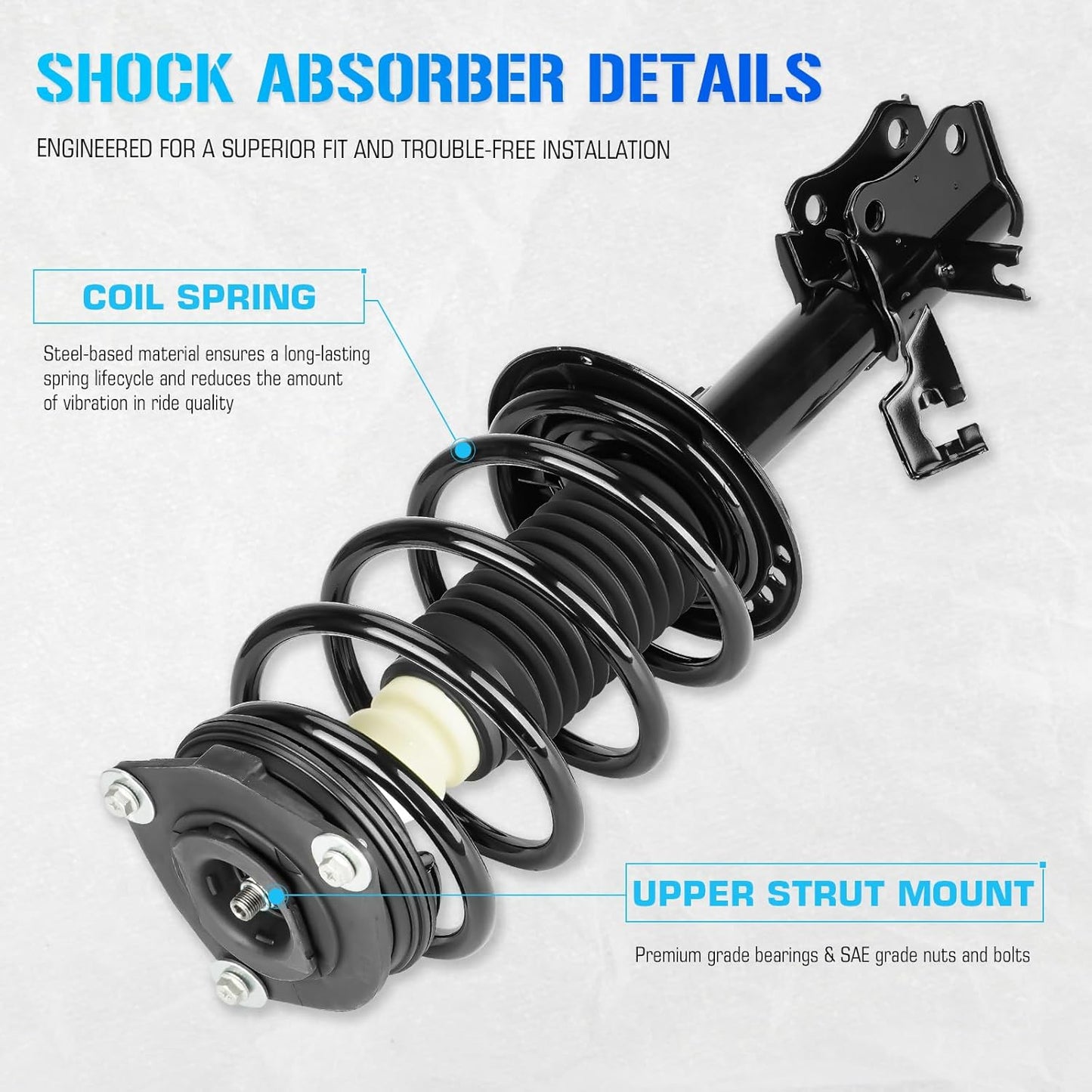 172378 172379 Front Struts Shocks Assembly w/Coil Spring Absorbers for 2007-2012 Nissan Sentra 2.0L L4 (Base, S, SL, SR), Strut Shock Assemblies 2008 2009 2010 2011 - [Exc. SE-R/SE-Rspecv Models]