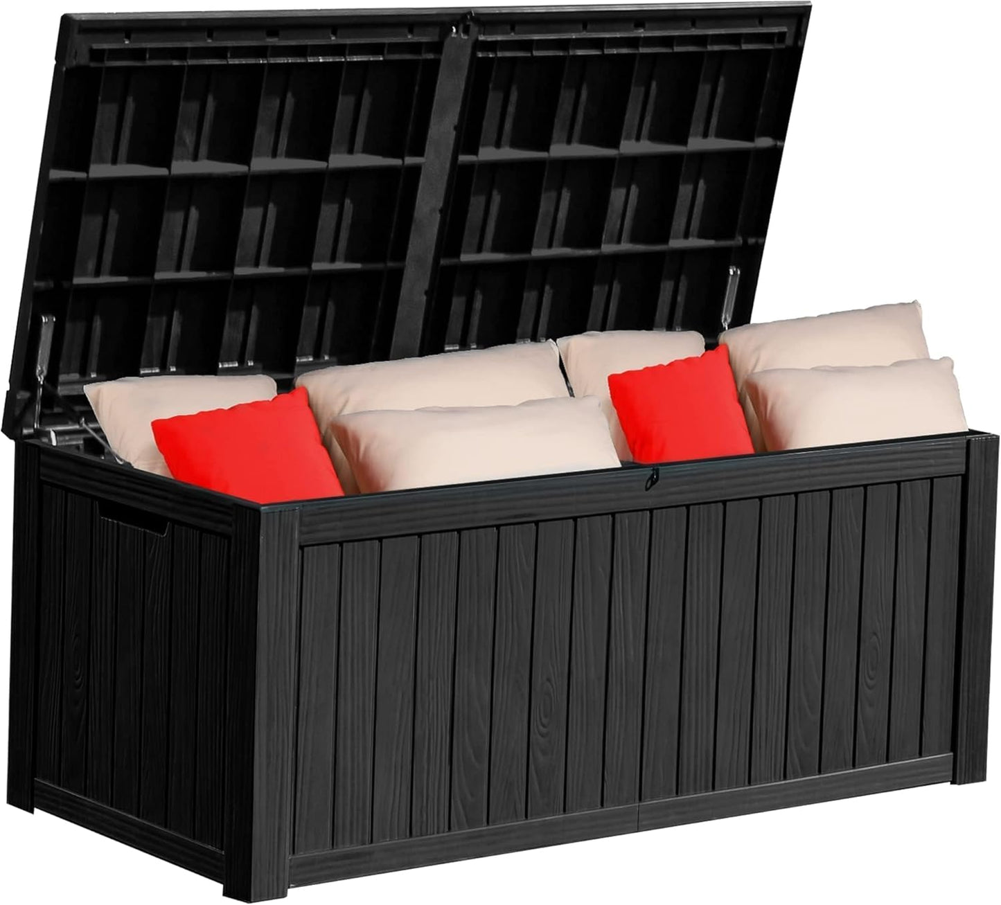 YITAHOME XXL 230 Gallon Large Outdoor Storage Deck Box for Patio Furniture, Outdoor Cushions, Garden Tools and Sports/ Pools Equipment, Weather Resistant Resin, Lockable (Taupe)