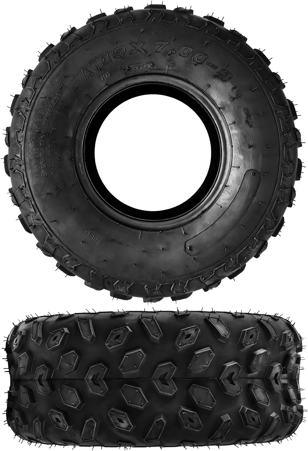 25x10-12 ATV UTV all-terrain Tires 6PR, 25x10x12 ATV Tires, for ATV, UTV, Go Kart, Mud, Sand, Golf Cart or Lawn Mower, 2 Pack Z-199-1