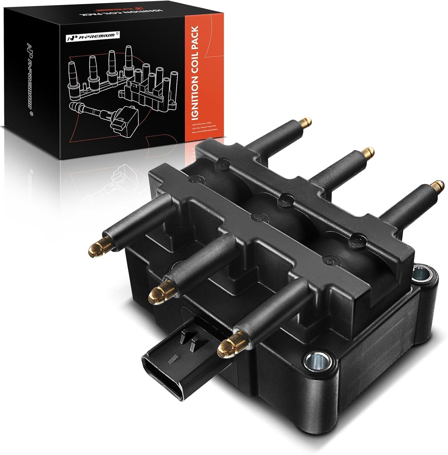 A-Premium 1 Ignition Coil with 6 Spark Plug Wires and 6 Iridium Spark Plugs Compatible with Dodge Grand Caravan 2001-2010, Caravan & Chrysler Town & Country, Pacifica, Voyager & Volkswagen Routan