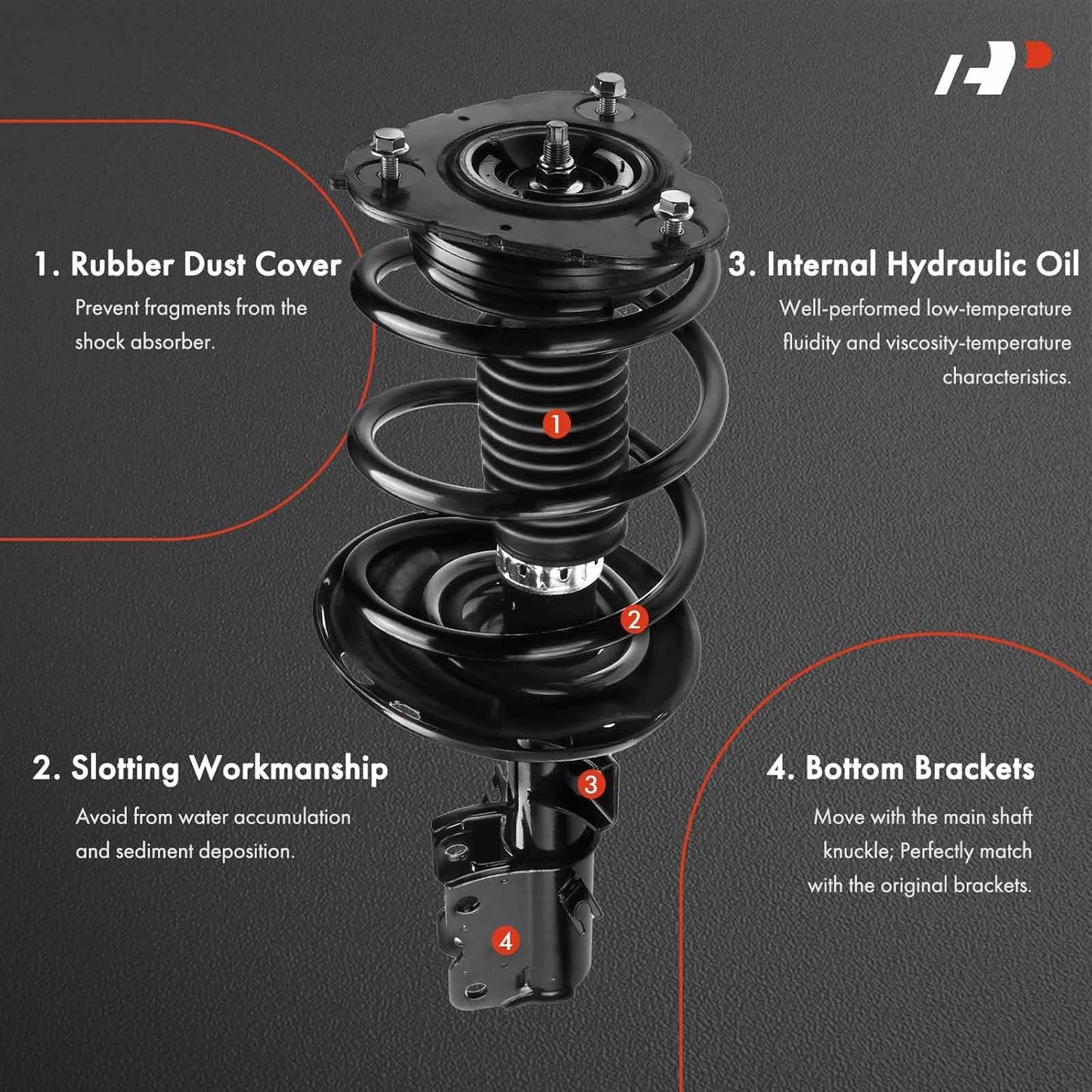 A-Premium Front Complete Strut & Coil Spring Assembly Compatible with Nissan Maxima 2009 2010 2011 2012, 2-PC Set