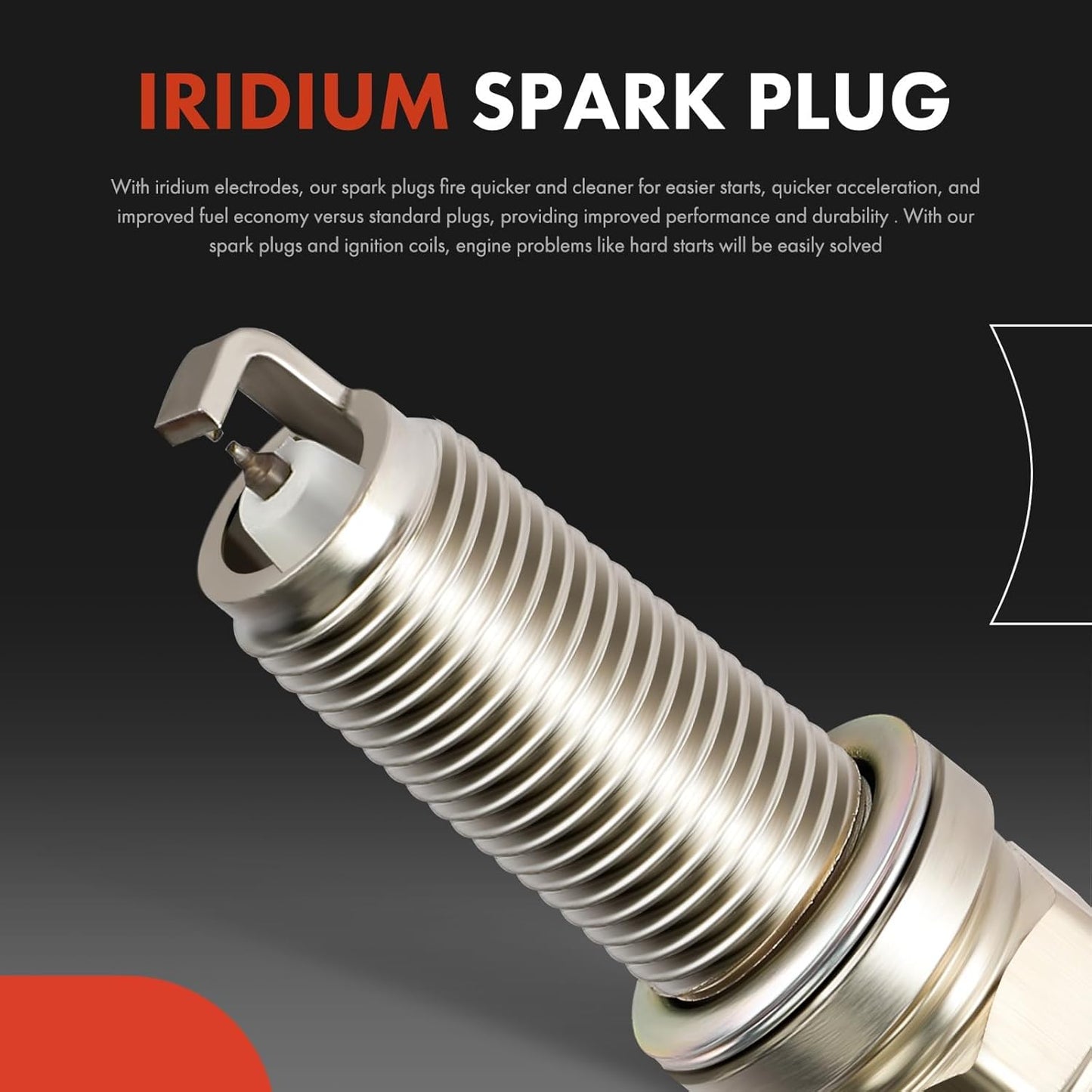 A-Premium 1 Ignition Coils with 6 Wire and 6 Iridium Spark Plugs Compatible with Kia Sportage 2005-2010 & Hyundai Tucson 2005-2009, 2.7L