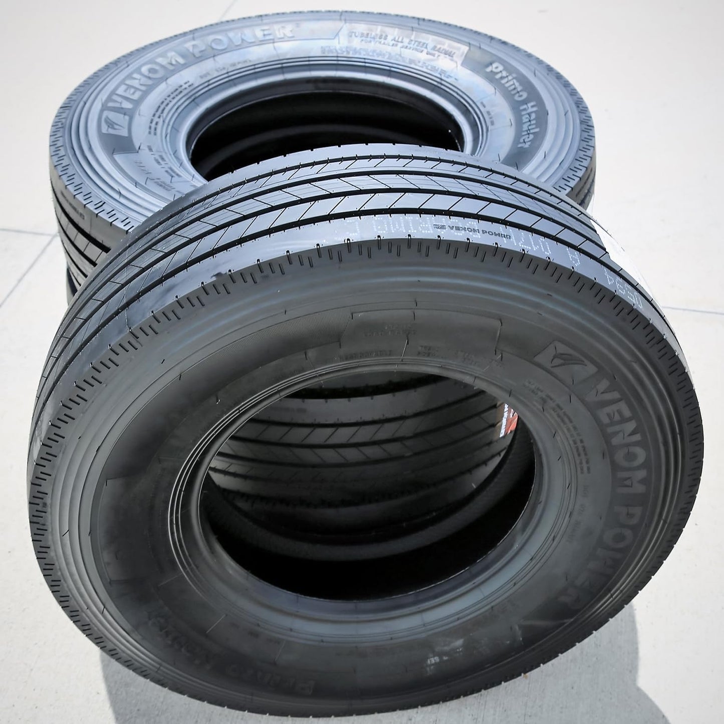 Venom Power Primo Hauler All Steel Heavy Duty Premium Trailer Radial Tire-ST235/85R16 235/85/16 235/85-16 133/128L Load Range H LRH 16-Ply BSW Black Side Wall
