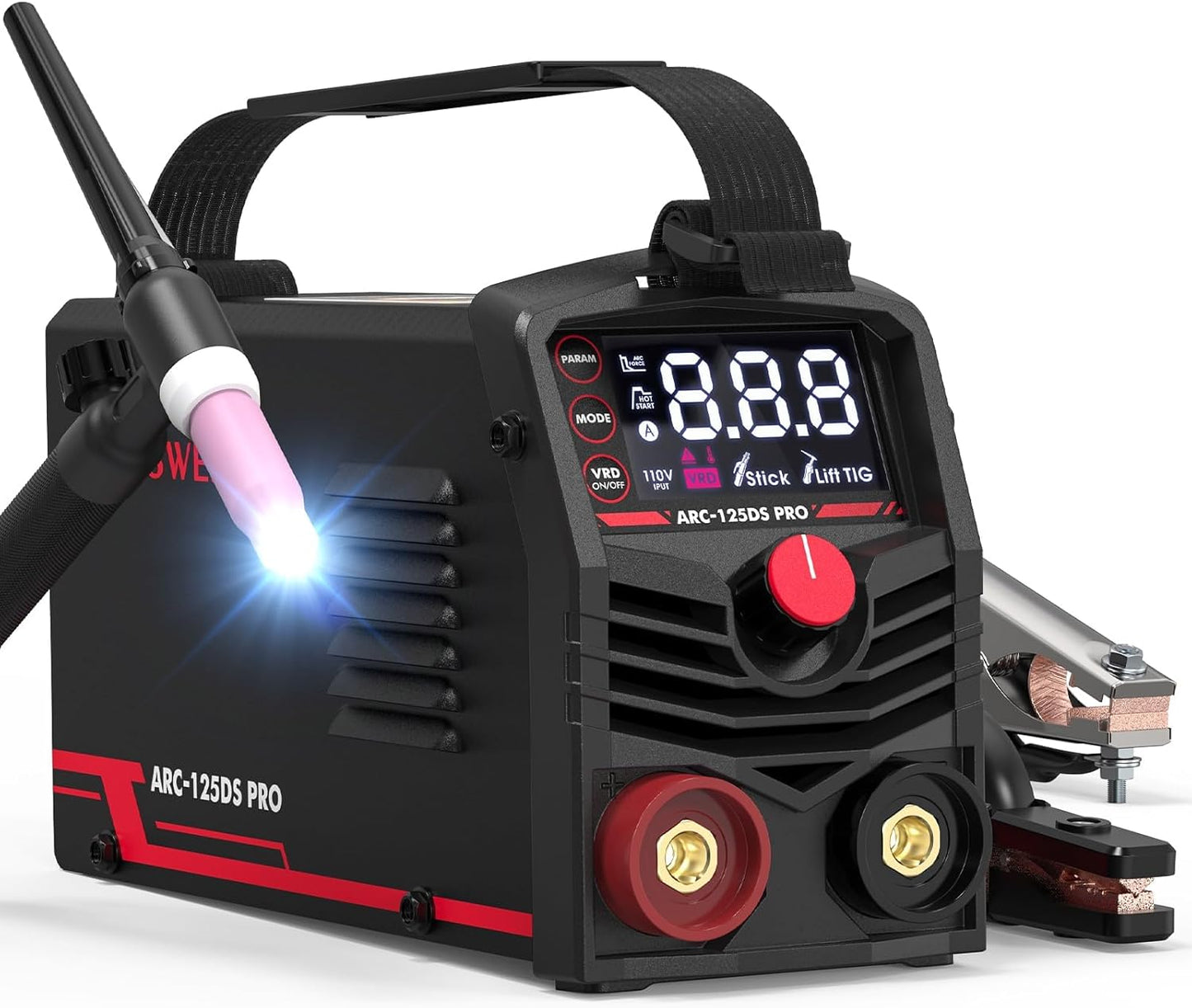YESWELDER 205Amp Stick Welder Large LED Display, Digital Inverter IGBT ARC Welding Machine, 110V/220V Dual Voltage Hot Start Portable MMA Welder Machine, Arc Force