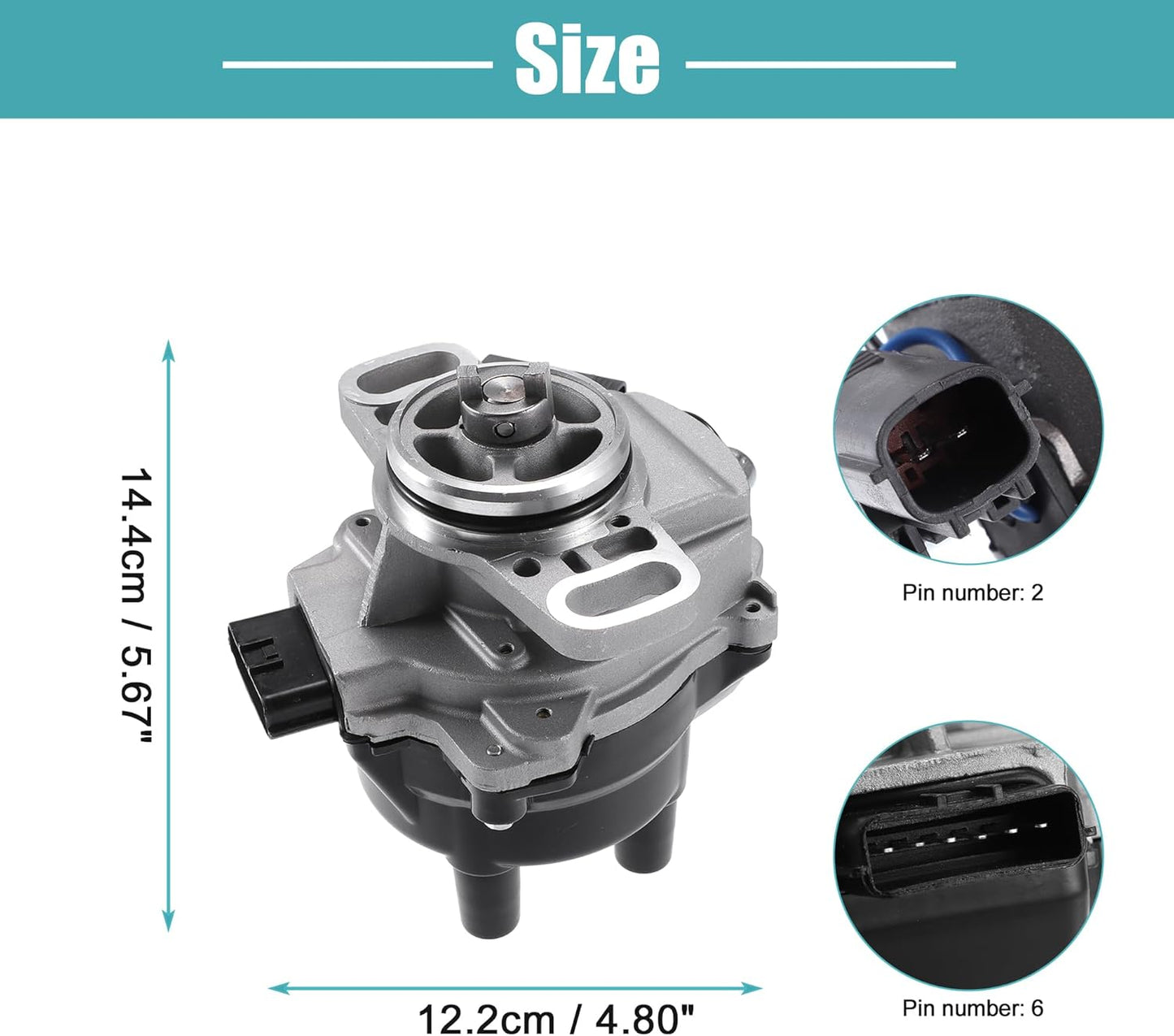 X AUTOHAUX Replacement Ignition Distributor for Nissan Sentra 1995-1999 for Nissan 200SX 1995-1998 222100-0M300 with Cap and Rotor