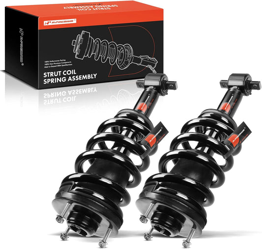 A-Premium 2x Front Strut and Coil Spring Assembly Compatible with Chevy and GMC Vehicles - [w/o 22" Wheels] - Avalance 2007-2013, Suburban 2015-2020, Tahoe 2007-2020, Yukon 2007-2020
