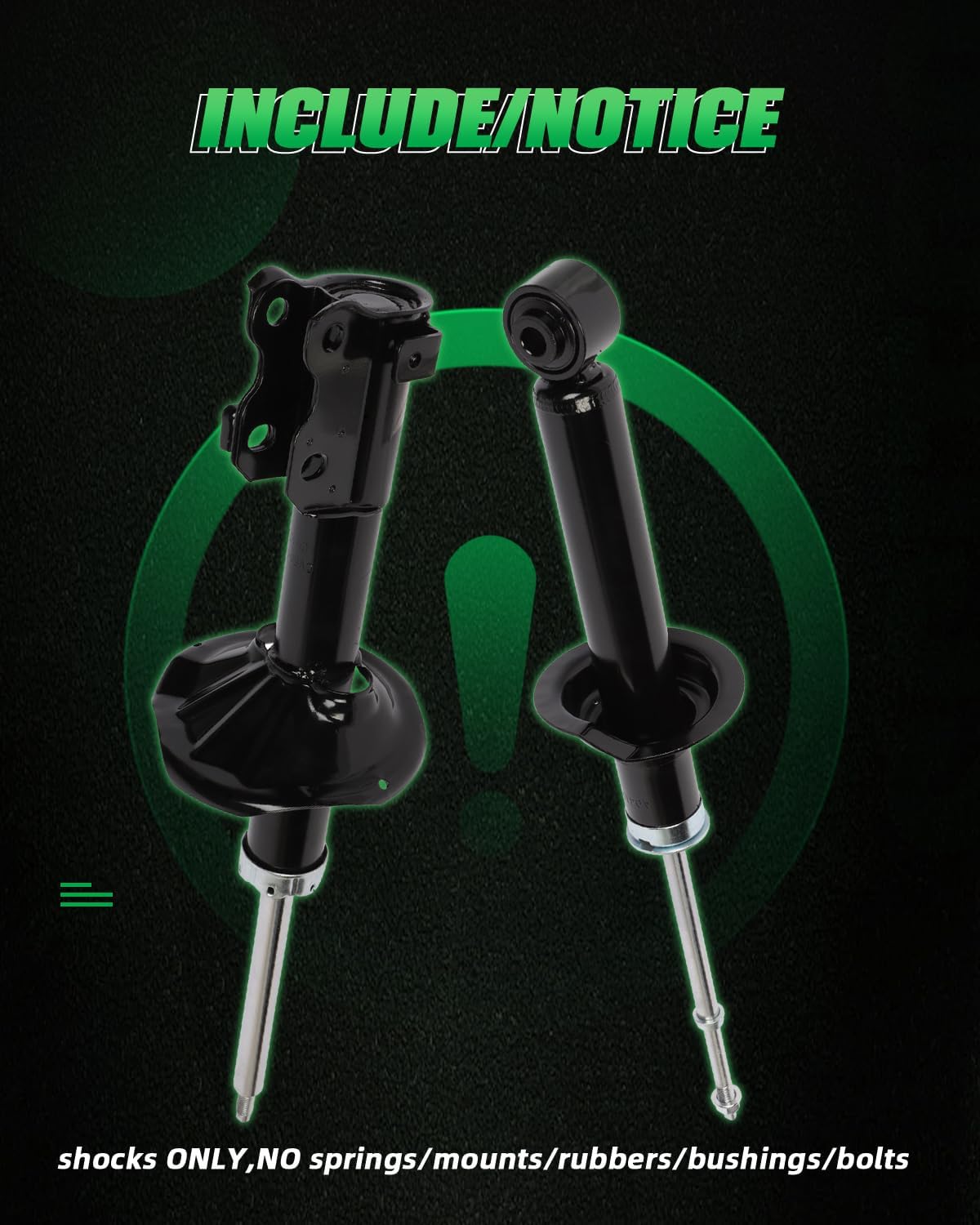 SCITOO Front and Rear Shock Absorbers Struts Compatible with 1995-1998 for Nissan for 200SX, 1995-1999 for Nissan for Sentra, Replace 333219 71968 333220 341194 71278 Automotive Shocks 4PCS