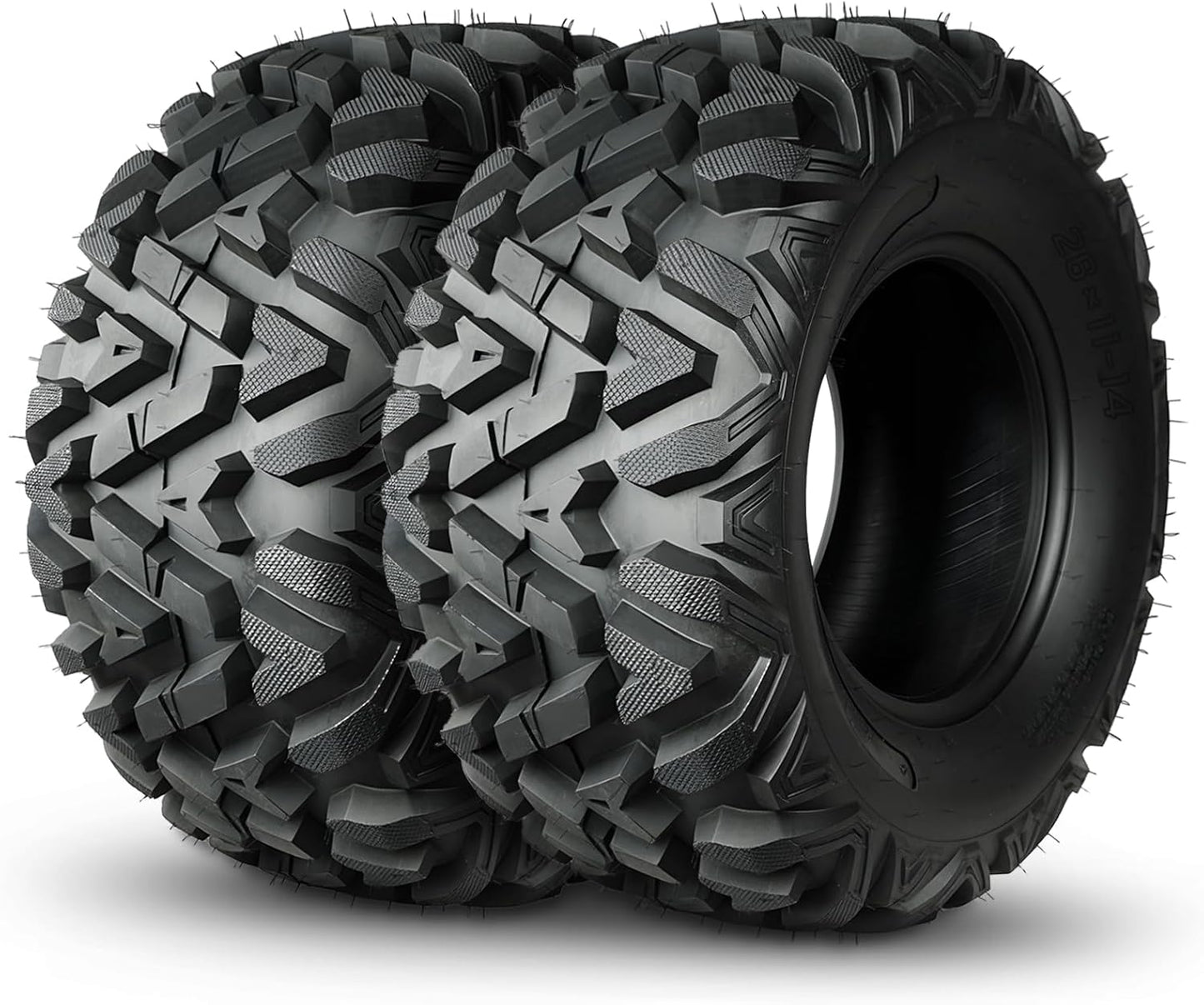 TRIPOWER ATV UTV Tires 25x8-12 & 25x10-12 All Terrain Trail Sand Mud Off-Road Tires, 6 Ply Tubeless Full Set of 4