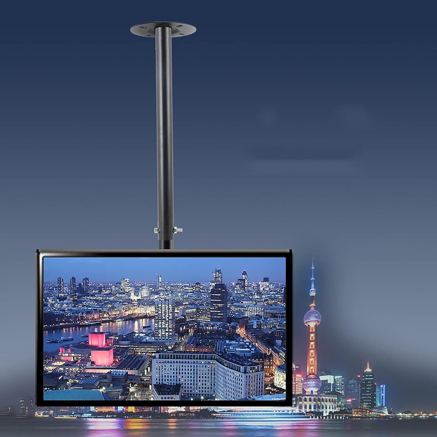 TV Wall Mount Ceiling TV Mount Bracket for 32-75Inch, Tilt Swivel Telescopic TV Stand, with Loading 154 Lbs, Easy to Assemble