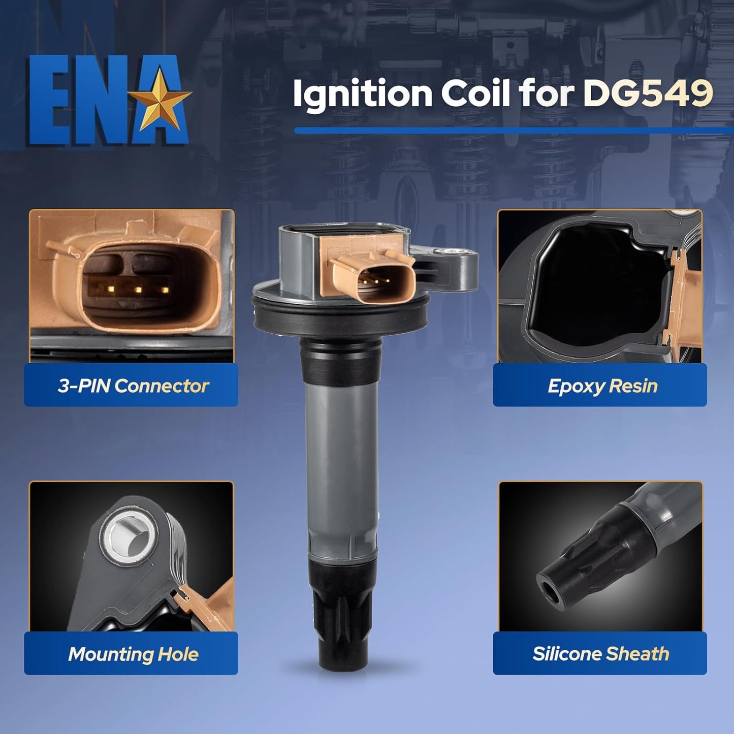 Set of 6 Ignition Coil Pack Iridium Spark Plug 3.5 EcoBoost V6 Compatible with Ford F150 F-150 Flex Taurus Explorer Lincoln MKS MKT 2011 2012 2013 2014 2015 2016 2017 3.5L Turbo for DG549 SP534