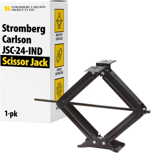 Stromberg Carlson JSC-24 Scissor Jack - 24" Scissor Stabilizer Jack for RV - Trailer Jack - Heavy Duty Scissor Jack Lifts and Levels 5000 lbs - 1 Pack Jack only