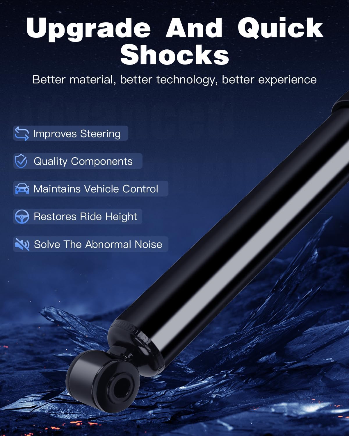 Set of 4 Shocks,ECCPP Shocks Absorbers fit for Chevy Tracker,for Suzuki Sidekick/X-90/Vitara/Grand Vitara,Geo Tracker 1994 1995 96 97 98 99 00 01 02 03 04 05 Front Rear Auto Shocks with 334196 334195