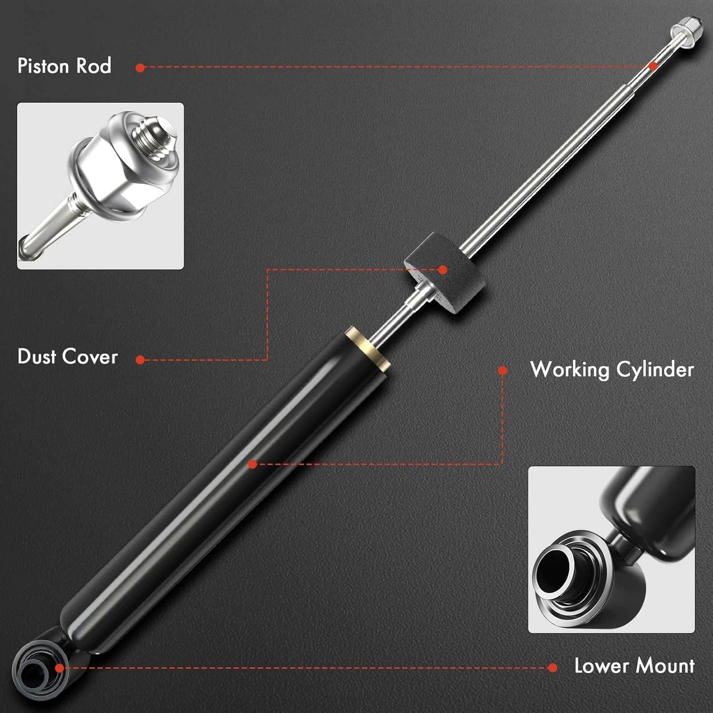 A-Premium Front Shock Absorber Struts Compatible with Dodge Ram 1500 1994-2001, 2500 1994-2002, 3500 1994-2002 -[RWD]