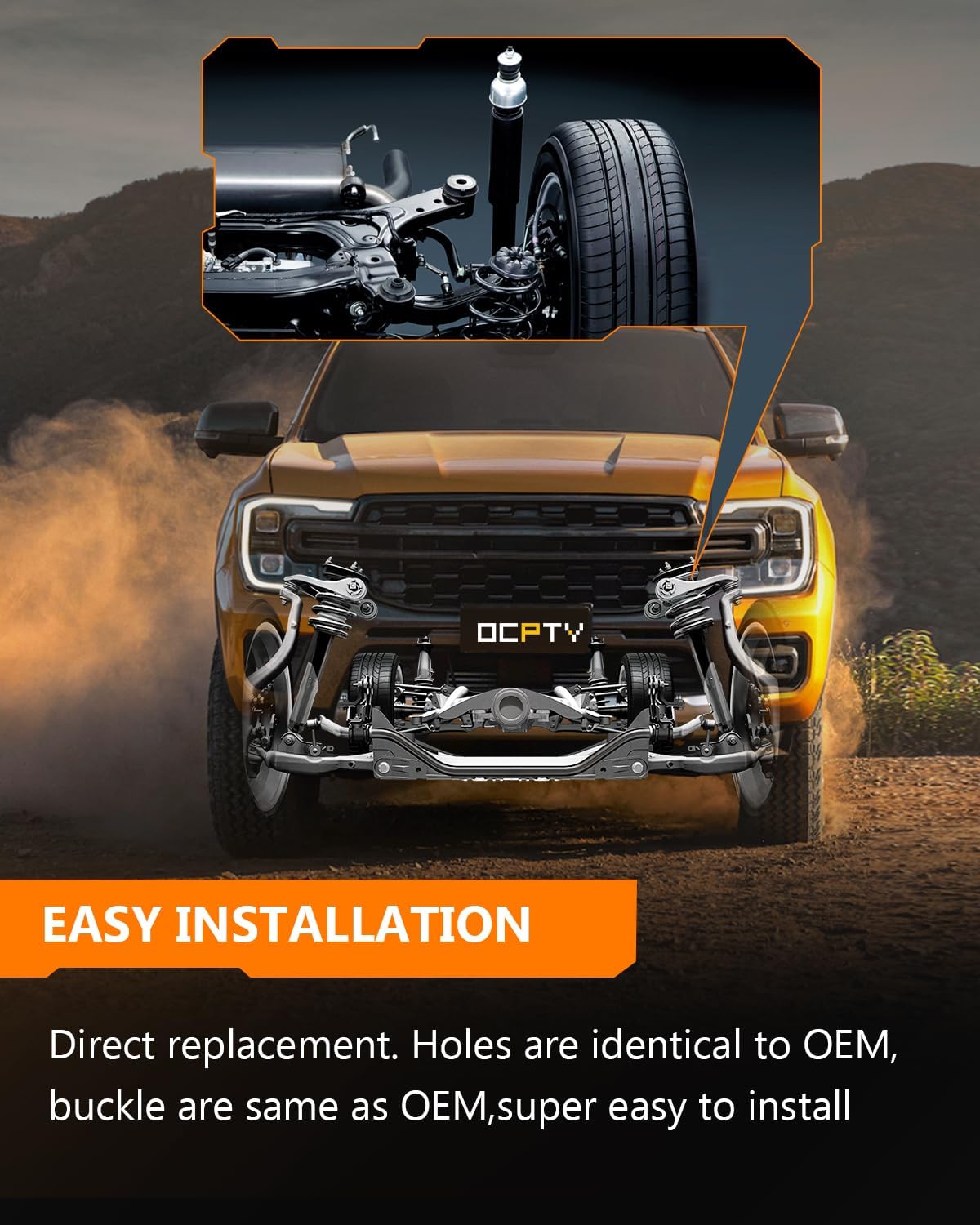 Shocks and Struts Front and Rear,OCPTY Shock Absorbers for Chevy Fits 2004-2011 for Chevy Aveo,06-09 for Chevy Aveo5,09 10 for Pontiac G3,05-08 for Pontiac Wave Suspension Kits 333418 (Pack of 4)