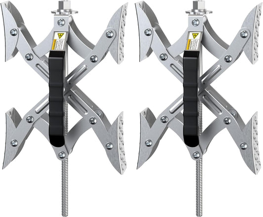 RV X Chocks Wheel Stabilizer for Travel Trailers, 2 Pack RV X-Shaped Wheel Chocks Open 2'' to 10'', Camper RV Tire Chock Stabilizers Locking Chock with Wrench for Travel Trailer Accessories
