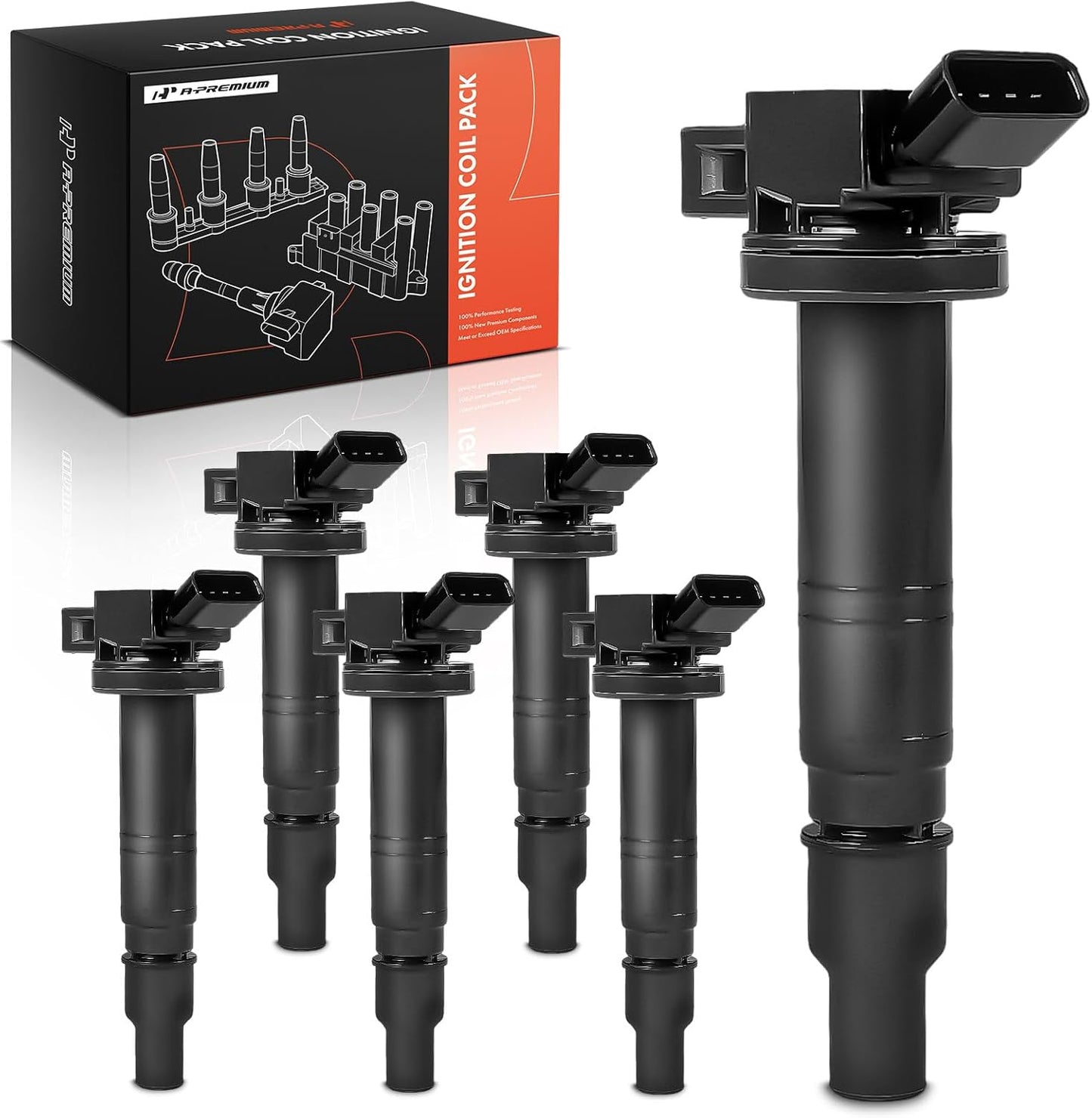A-Premium 4PCS Ignition Coil Packs Compatible with Toyota & Scion Vehicles - 2.4L, 2.7L - 4Runner 2003-2010, Camry 2006-2011, Corolla 2009-2010, Tacoma 2016-2021, Tundra 2005-2011, xB 2010-2015