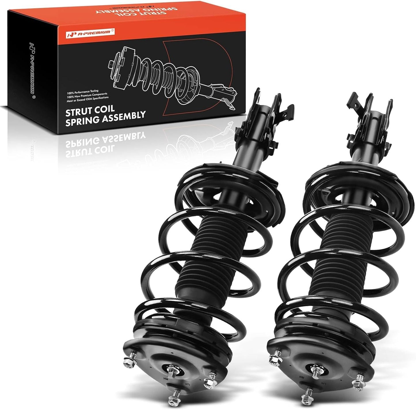 A-Premium Front Shock Absorber Compatible with Hyundai Accent 2012-2017 & Kia Rio 2012-2017, 2-PC Set