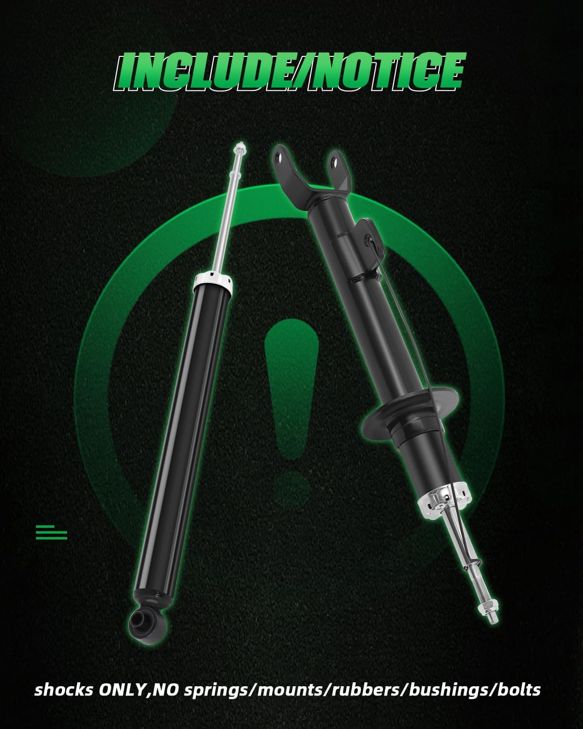 SCITOO Full Set Shocks For Dodge, Shocks Absorbers and Struts Fits 12 13 14 15 16 17 18 for Chrysler 300,11 12 13 14 15 16 17 18 for Dodge Challenger,15 16 17 18 for Dodge Charger Amortiguadores