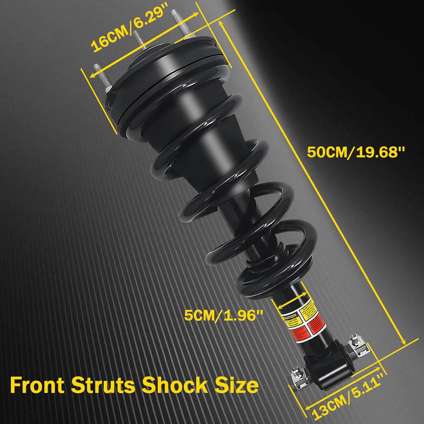 2Pcs Front Struts Shock Assembly Absorber Magnetic w/Electronic Suspension Compatible With 2007-2014 Cadillac Escalade Chevy Suburban Tahoe GMC Yukon XL Sierra 1500 Replace 19353951 580-435