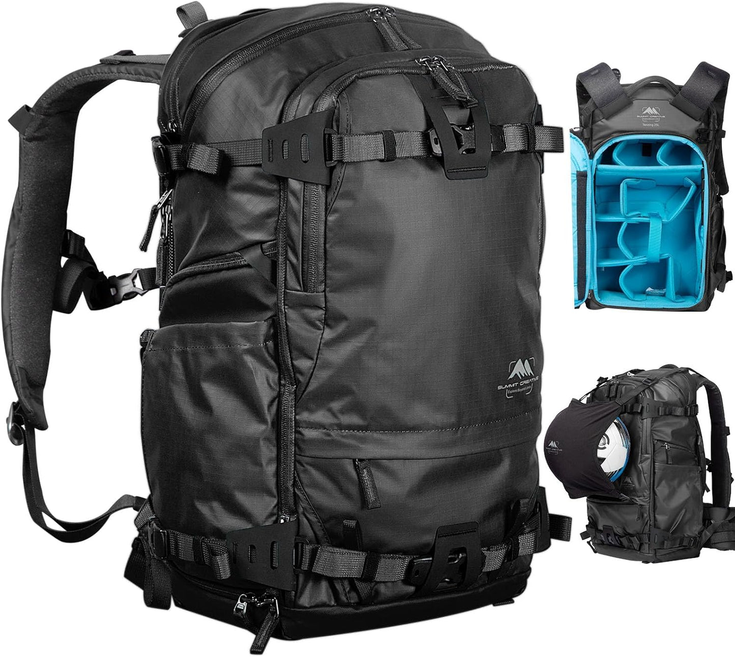 Tenzing 25L Camera Backpack with Rain Cover for Photographers 14 inch Laptop Compartment Waterproof Large Camera Bag for Drone,Cameras, Batteries, Lenses,Tripod(Orange)