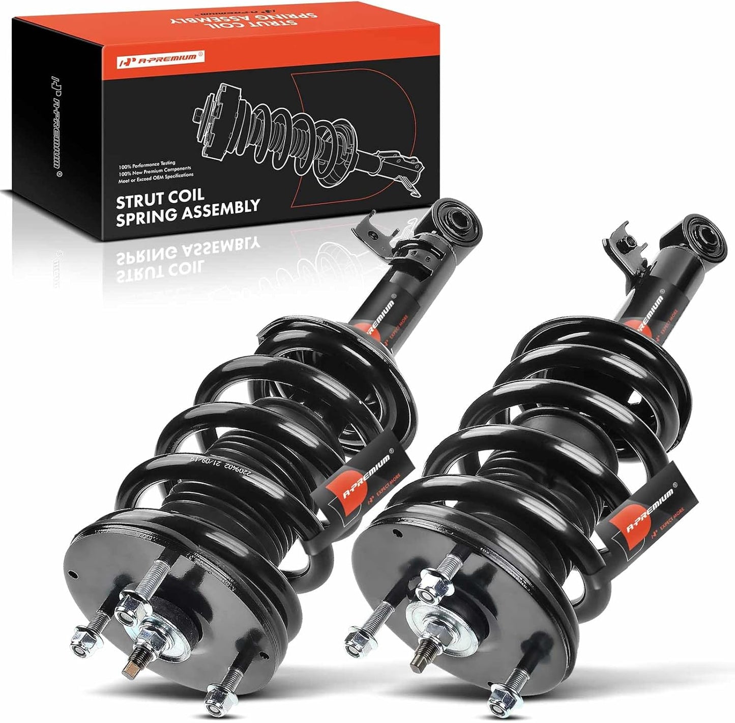 A-Premium Front Complete Strut & Coil Spring Assembly Compatible with Toyota Tacoma 2005-2015 [Base L4 2.7L RWD] 2-PC Set