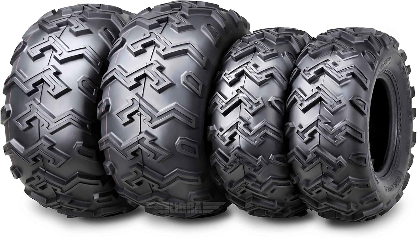 WANDA Set of 4 ATV UTV Tires 22x8-10 Front & 25x12-10 Rear 6PR