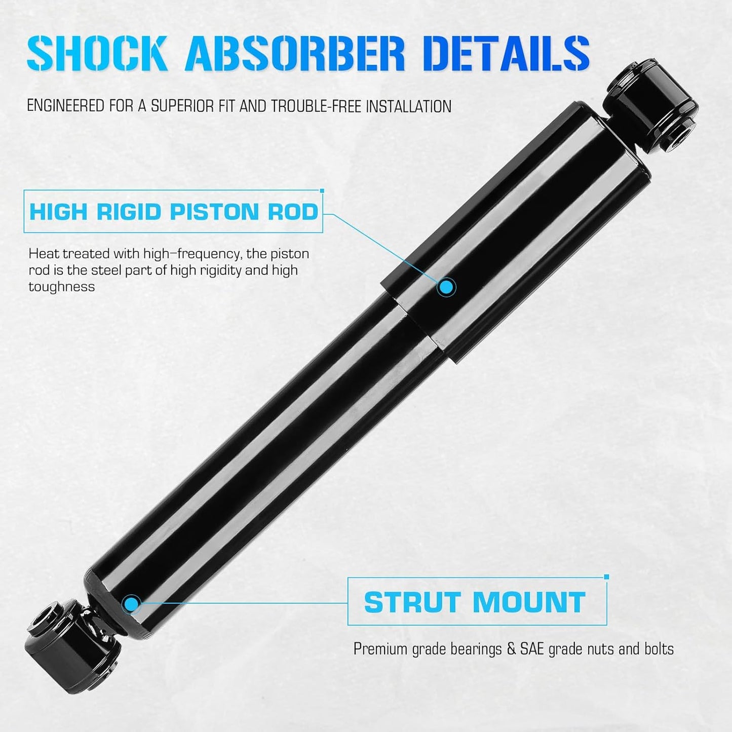 37290 349073 Rear Struts Shocks Absorber for 2008-2016 Chrysler Town &amp; Country \/ 2008-2020 Dodge Grand Caravan \/ 2009-2014 Routan \/ 2012-2015 Ram C\/V - [Exc. Self Leveling\/Heavy Duty Suspension]