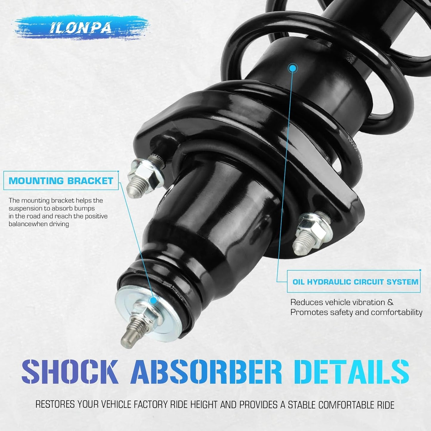 171340L 171340R Rear Pair Struts Shock Absorbers Assembly w/Coil Spring for Honda Civic (Exc. SI/SIR) 2001 2002 2003 2004 2005