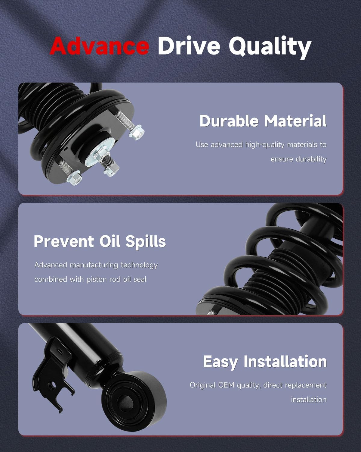 cciyu Front Complete Struts shock and Struts Fits for 2005 2006 2007 2008 2009 2010 2011 2012 2013 2014 2015 for Toyota Tacoma 271106 271105 Quick Struts Assembly -2PCS