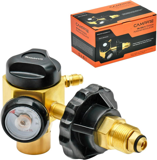 CAMPFIRE VN-500 Nitrogen Purging Regulator With 500 Psi Test Pressure, Supports Braze, Purge And Test Mode
