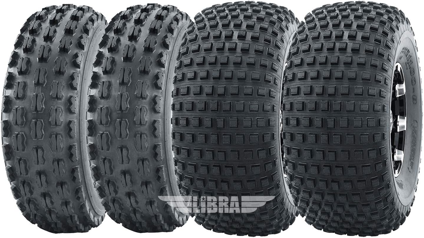 WANDA Full Set Sport ATV tires 21x8-9 & 22x11-8 for 85-86 Suzuki Quadrunner LT230