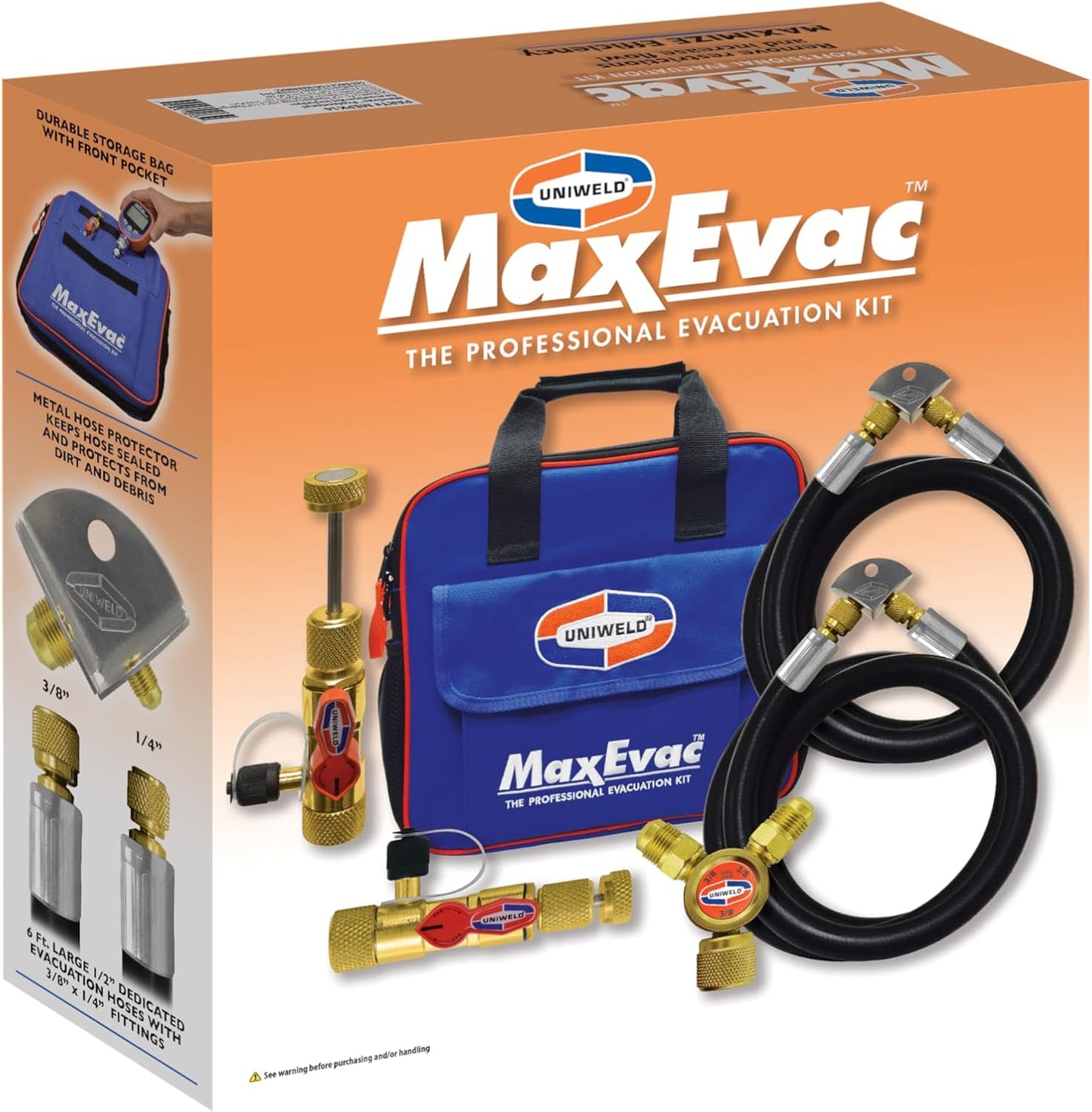 Uniweld MEPK14 MaxEvac™ Pro 1/2" Hose Evacuation Kit with Core Removal Tool