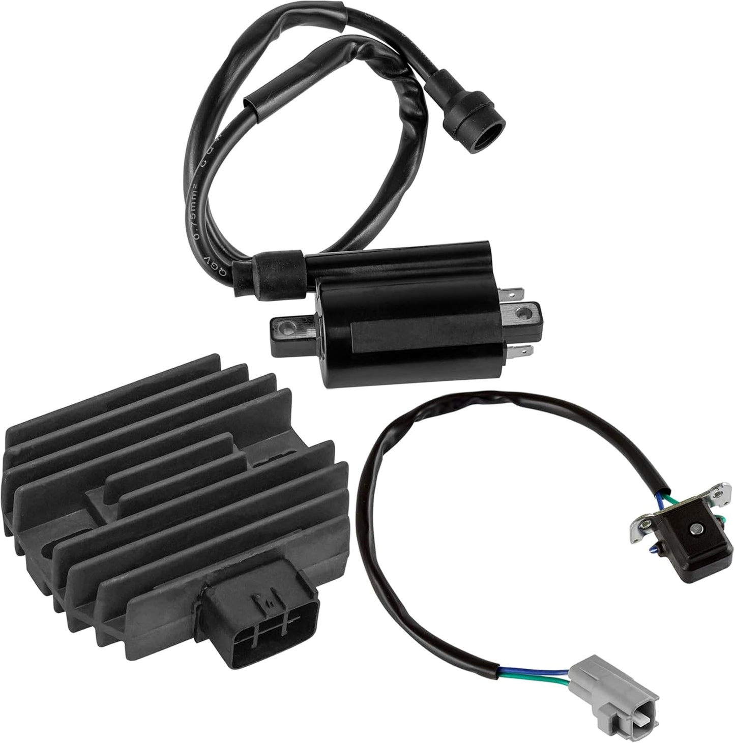 Caltric Regulator with Stator Pickup Ignition Coil Compatible with Kawasaki Mule 3010 KAF620 2001 2002 2003 2004 2005 2006 2007 2008