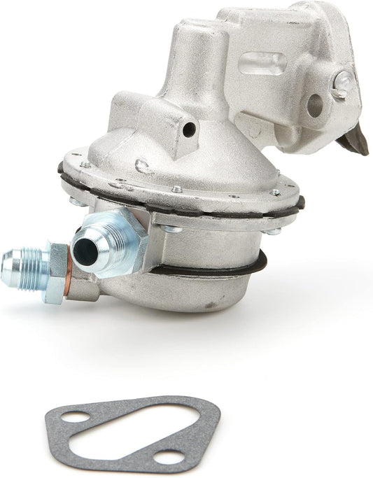 Allstar Performance Fuel Pump, Mechanical, 45 gph, 7.5-8.5 psi, 8 AN Male Inlet, 8 AN Male Outlet, Aluminum, Natural, Gas, Small Block Chevy, Each (ALL40266)