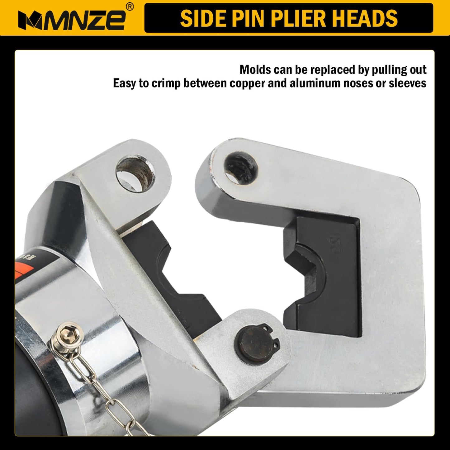 20 Ton Hydraulic Cable Lug Crimper Pliers 6 AWG to 1000 MCM Hand Operated Hydraulic Crimping Tool Kit Wire Terminal Lug Battery Crimping Crimper with 13 Dies