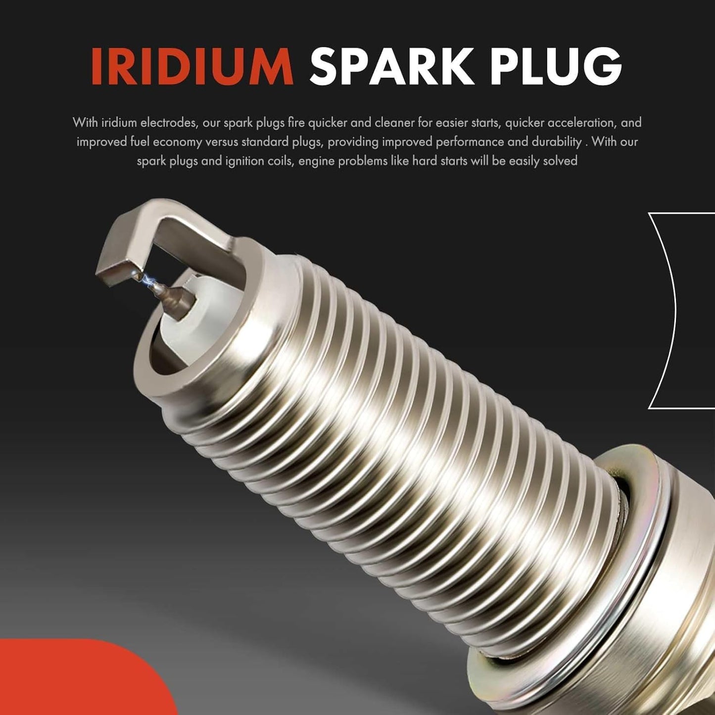 A-Premium 1 Ignition Coil with 5 Spark Plug Wires and 4 Iridium Spark Plugs Compatible with Toyota 4Runner 1984, Celica 1981-1982, Corona 1981, Pickup 1981-1990, 3.4L