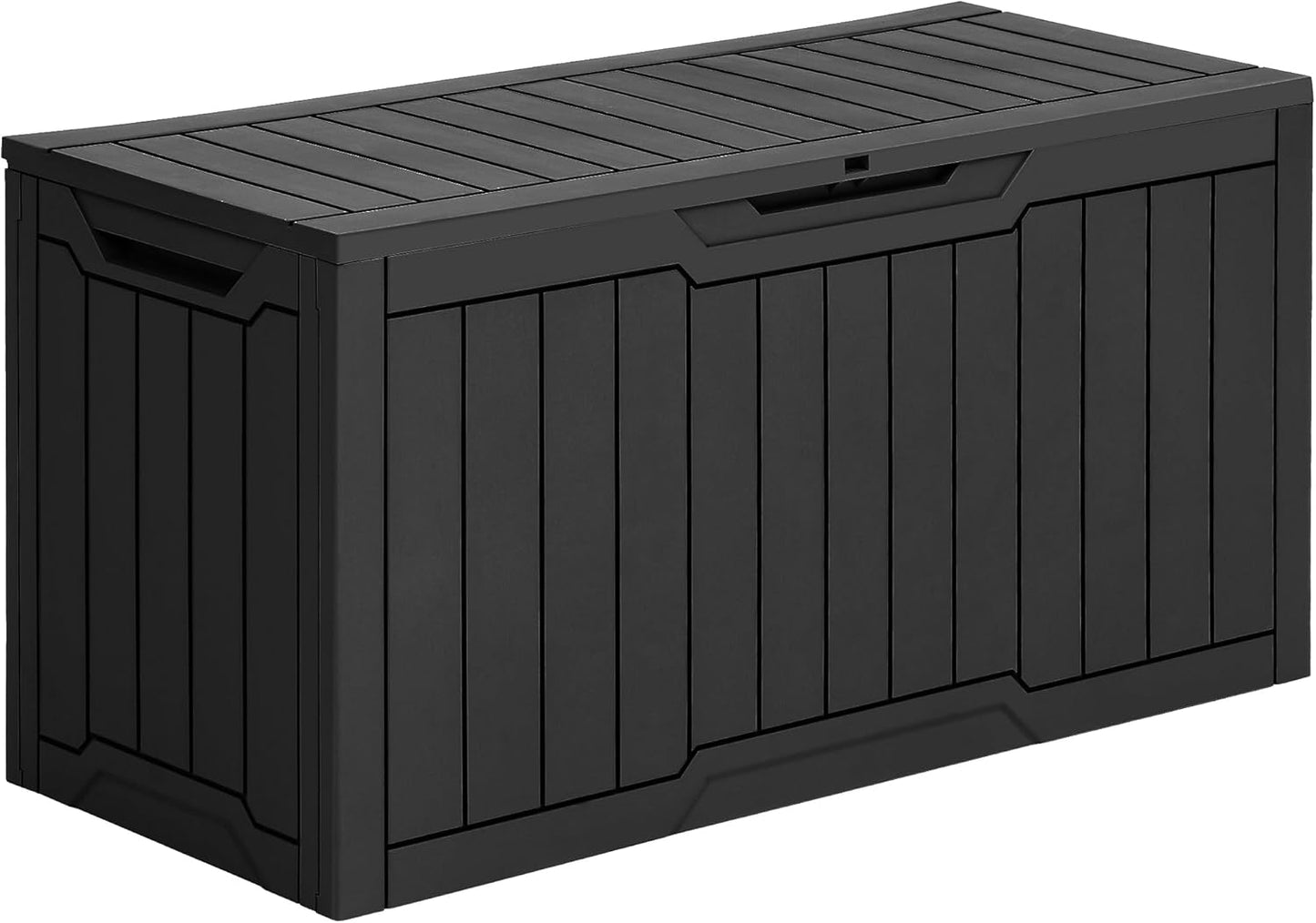 YITAHOME 120 Gallon Outdoor Storage Deck Box with Cushion, Large Resin Patio Storage for Outdoor Pillows, Garden Tools and Pool-Supplies, Waterproof, Lockable (Taupe)
