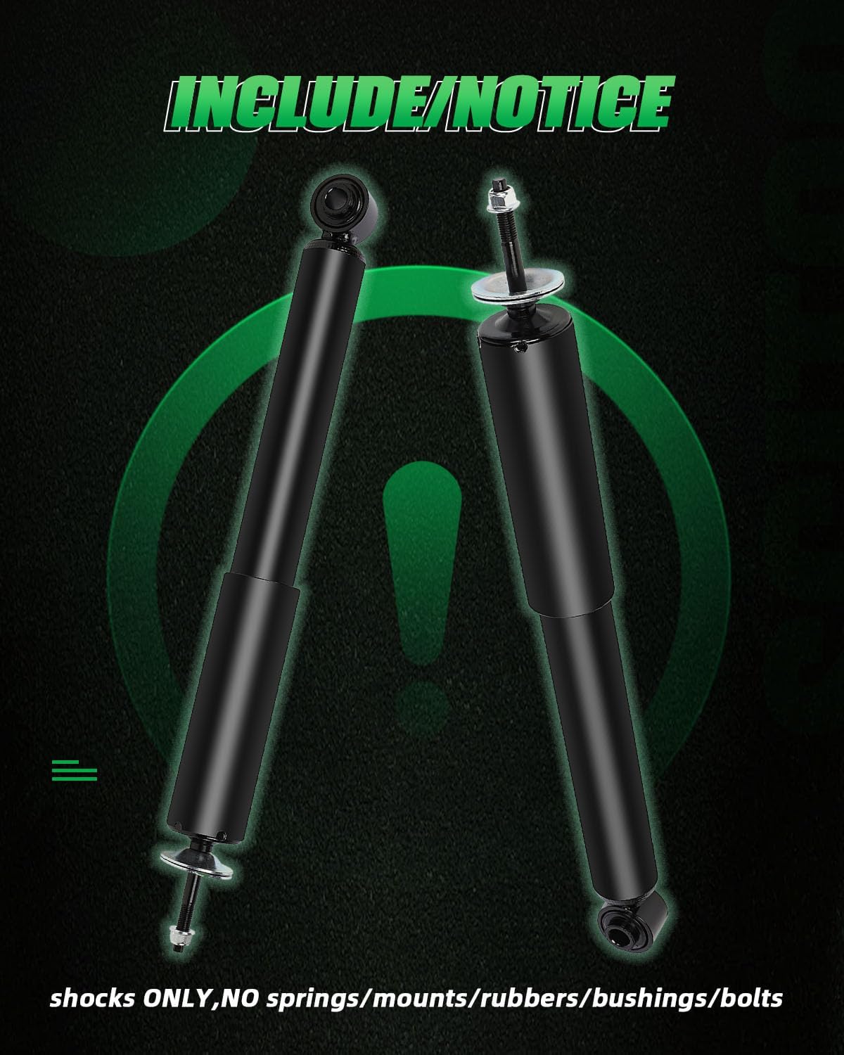 SCITOO Rear Shocks Set of 2 for Malibu, Shocks Absorbers and Struts Fits 04 05 06 07 08 09 10 11 12 for Chevy Malibu,05 06 07 08 09 10 for Pontiac G6,07 08 09 for Saturn Aura Amortiguadores