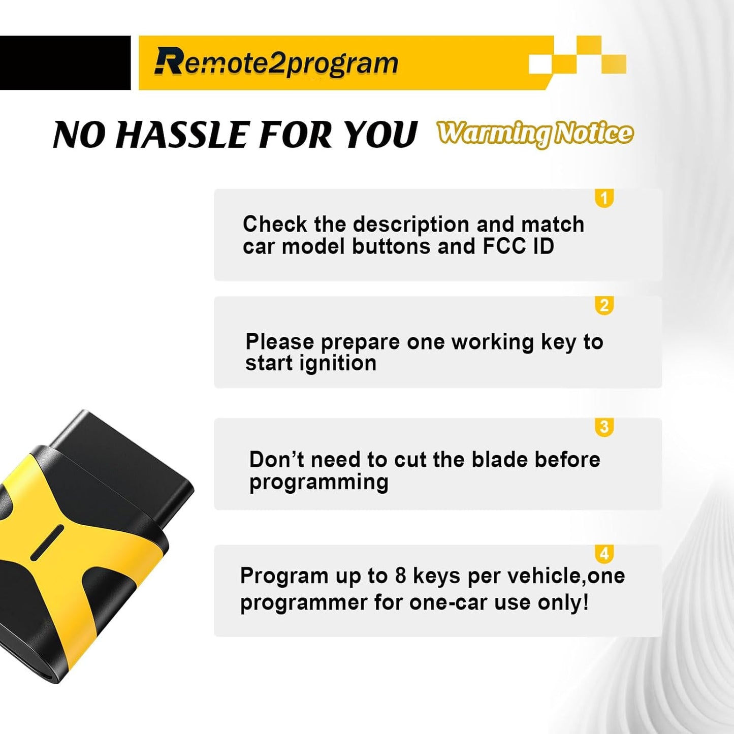 Car Key DIY Programming Tool/Self Programmable for Large Number of car Models to Program The Key/Save and Simple (No Remote) (Blade Key Programmer)