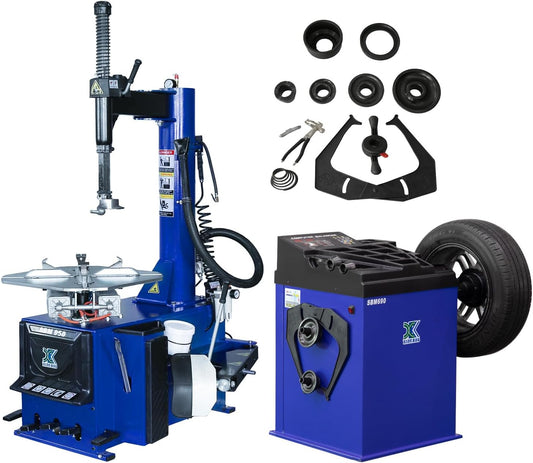 XK-New 2.0 Horsepower Tire Changer Wheel Changers Machine Balancer Rim Clamp Combo 950 690/36 Month Parts Replacement