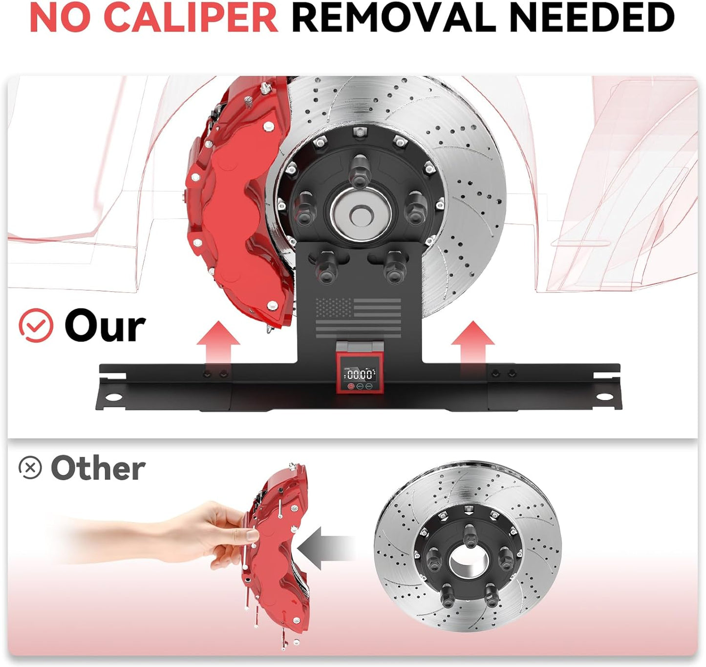 Wheel Alignment Tool – Toe Alignment Plates with Digital Angle Finder, Heightened Design, 2 Imperial Tape Measures, Fits Most Cars, Trucks, and SUVs