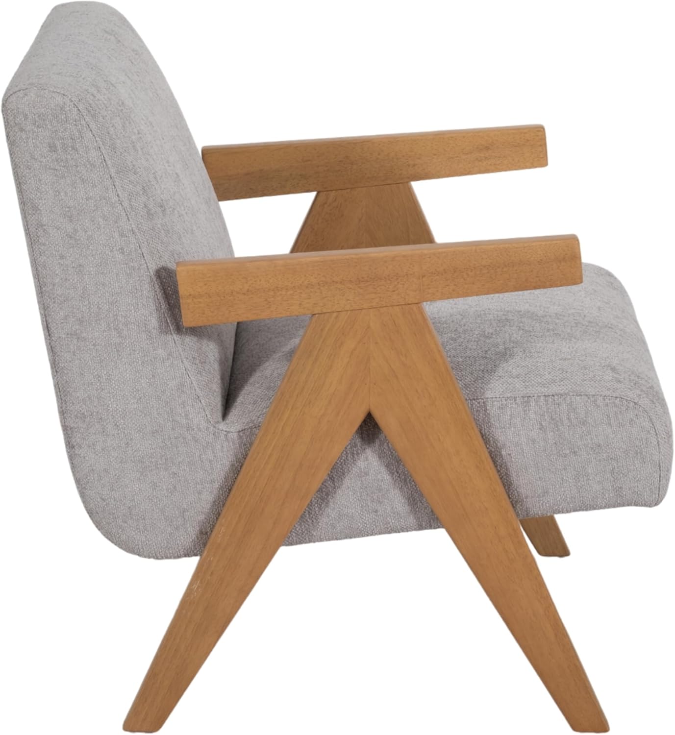 Sagebrook Home Modern Upholstered Accent Chair with Non-Woven Cushion & Sturdy Wooden Frame for Home, Office, Bedroom, Living Room - 31" Gray